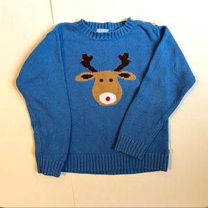 Blue hand-loomed blue sweater from Bella Bliss. Size 5.